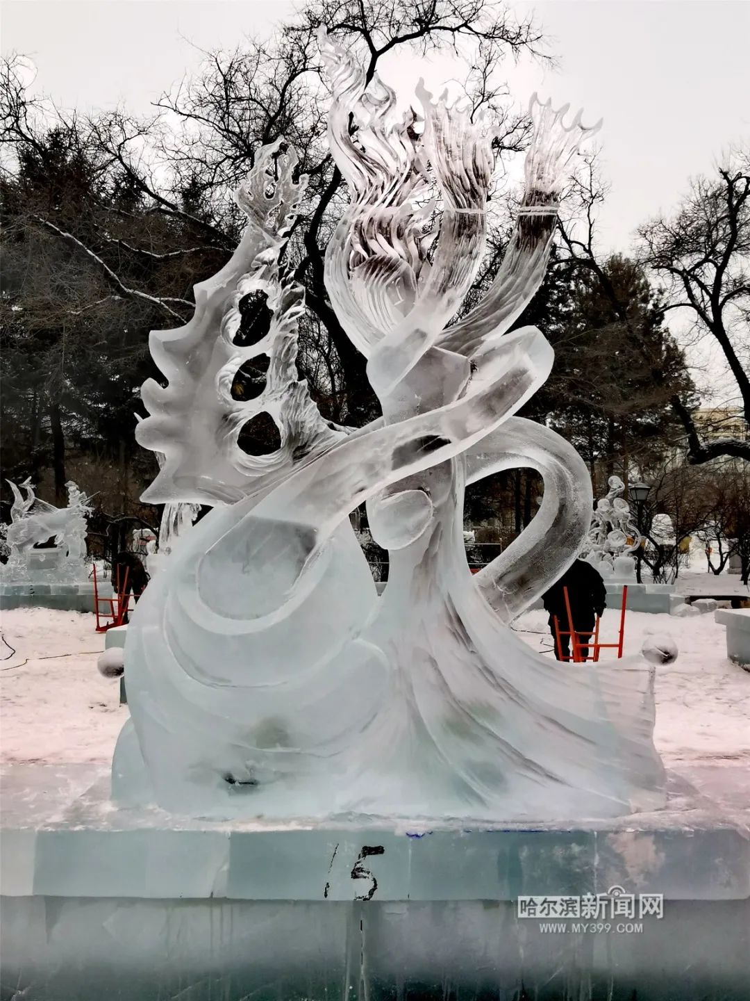 专攻雕塑的研究生小哥参加青年专业冰雕大赛,发现冰坯里有条鱼之后