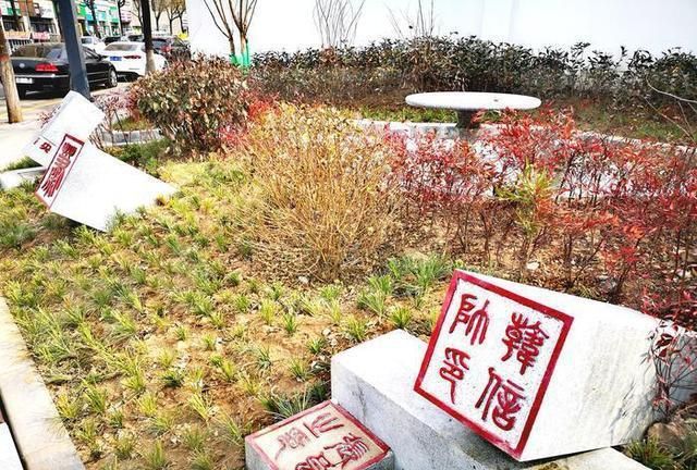 在未央区萧家巷,10多平方米的空间被做成了一个"印章街心公园",不仅有