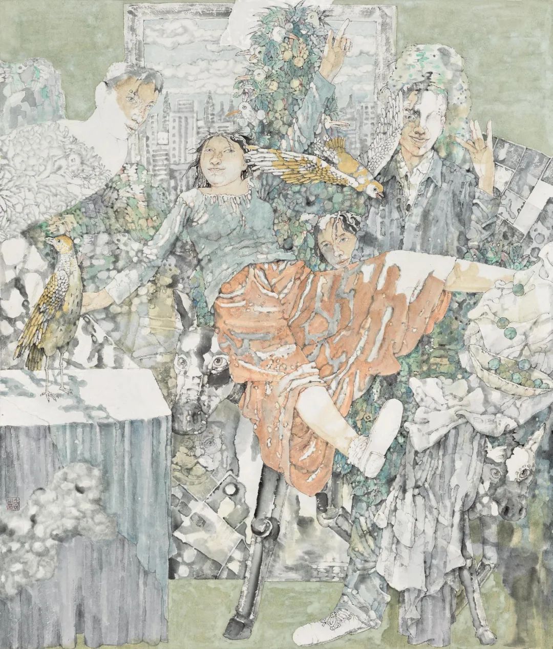 看最好的展览品最美的接近首届中国工笔人物画学术邀请展在淮安市美术