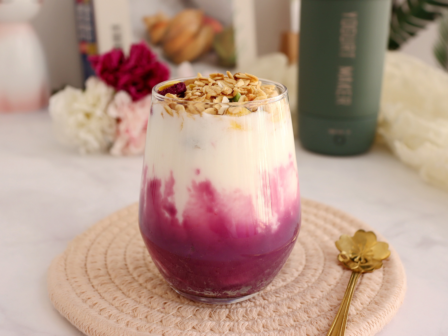 【紫薯酸奶杯】的做法 配方,紫薯营养丰富,饱腹有营养!