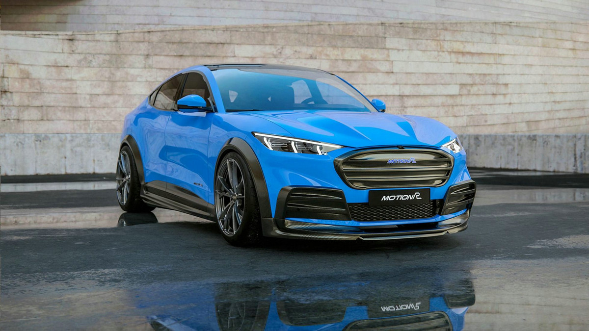 改就改到极致,福特野马mach-e加装宽体套件-新浪汽车