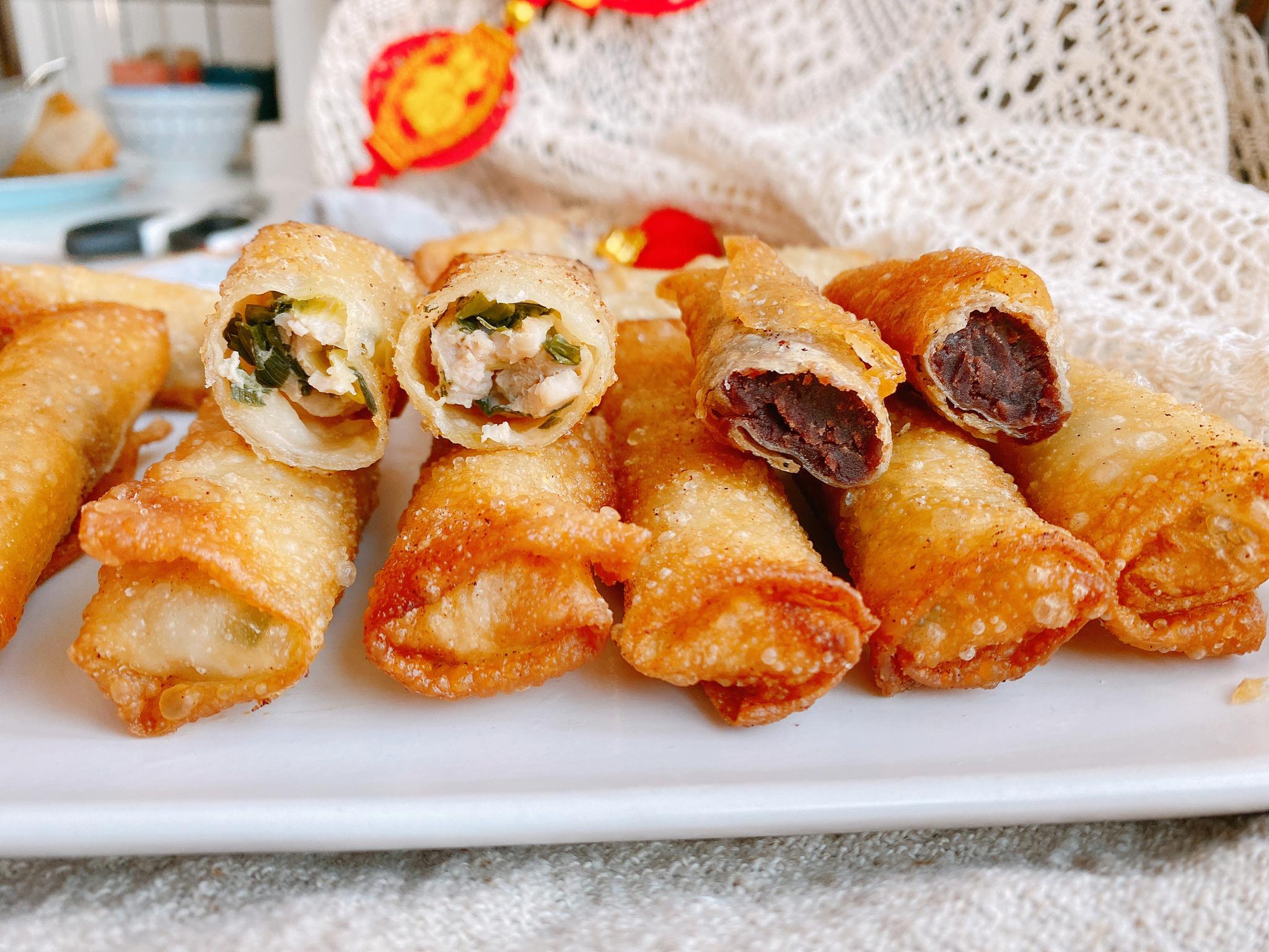 年夜饭首选炸春卷外皮酥脆掉渣2种口味饼皮到馅料详细介绍