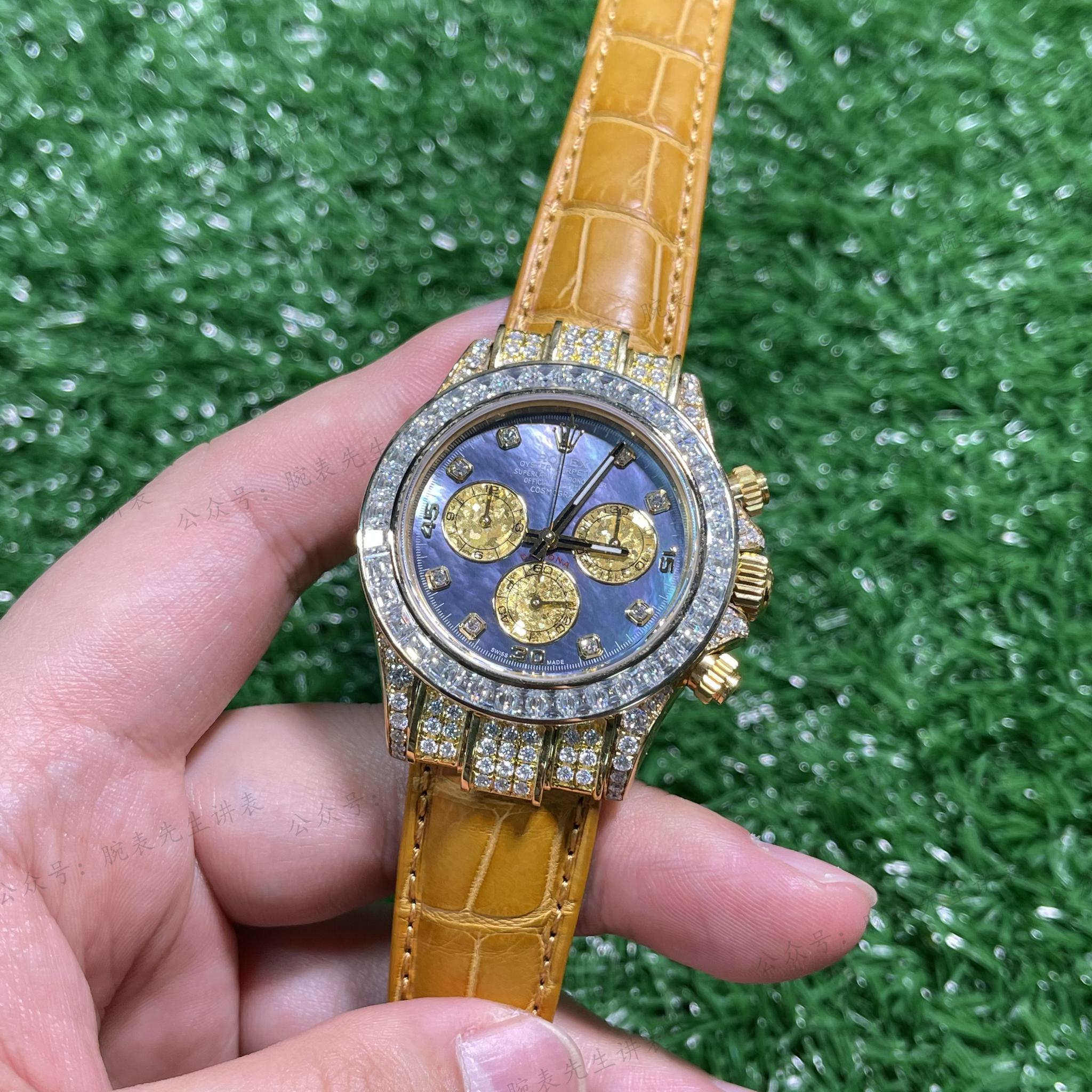 劳力士改装篇:后镶钻劳力士迪通拿改装大溪地贝母盘案例 - 116610后