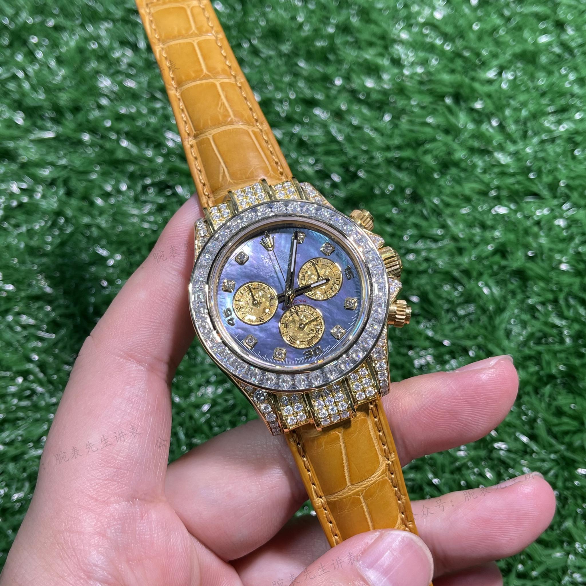 劳力士改装篇:后镶钻劳力士迪通拿改装大溪地贝母盘案例 - 116610后