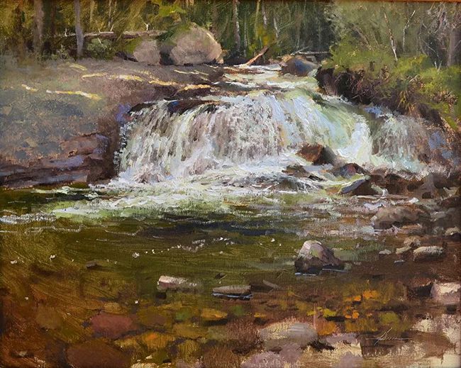 色彩优美令人振奋的风景油画