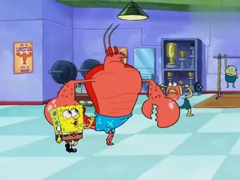 动漫:棉花做成的哑铃,海绵竟举不起来,看蟹老板脱壳进化史