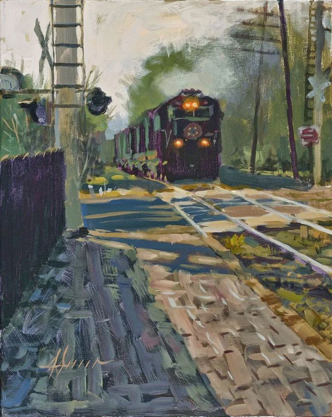 色彩优美令人振奋的风景油画