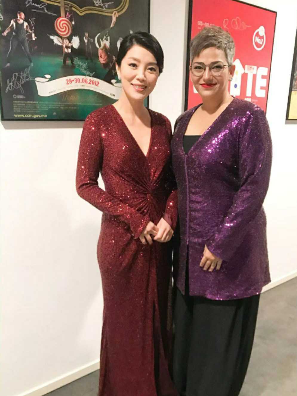 陈芷青不像60后,一袭红色亮片连衣裙气质惊艳,原则五官真抗老|陈芷菁