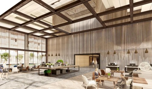 绵阳首开喜来登酒店开放式共享大堂效果图