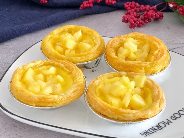 小白也能做的菠萝水果蛋挞,好吃不腻人,大人小孩都喜欢