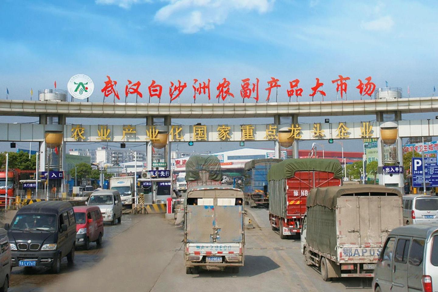 春节越来越近,武汉白沙洲农贸大市场,打年货的络绎不绝