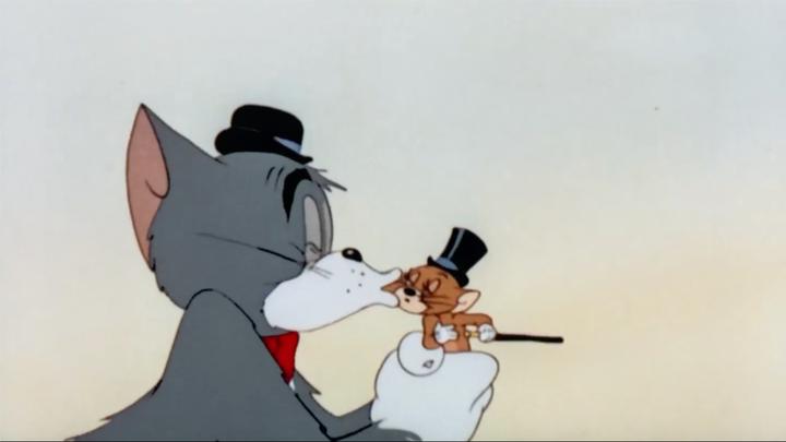 猫和老鼠:汤姆和杰瑞关系变好了哎,还亲杰瑞,汤姆遇到啥好事了