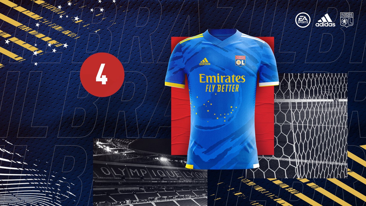 四选一里昂推出fifa21虚拟球衣