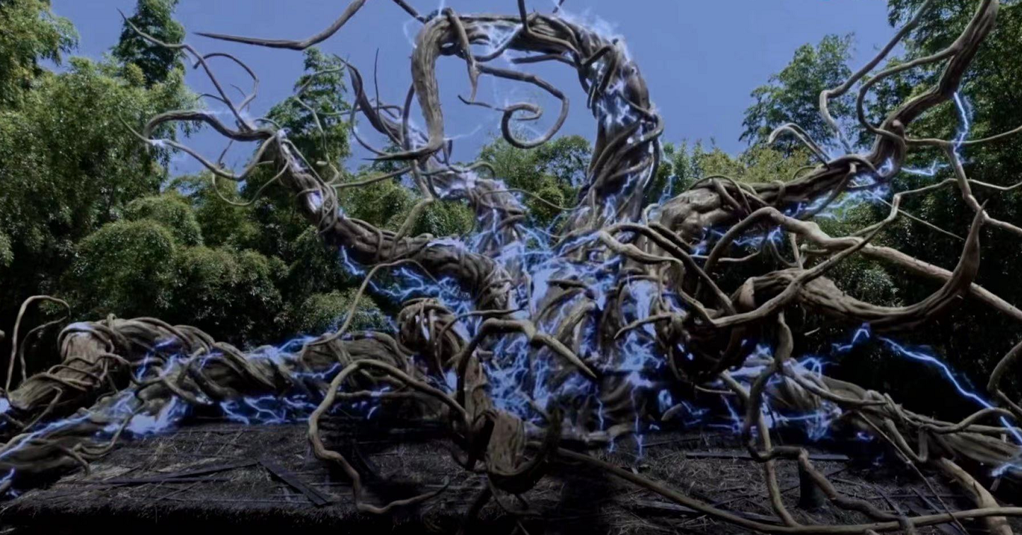 奋力一搏,结果就给自己拼了个地二魂环出来,鬼藤魂环的特效美感十足