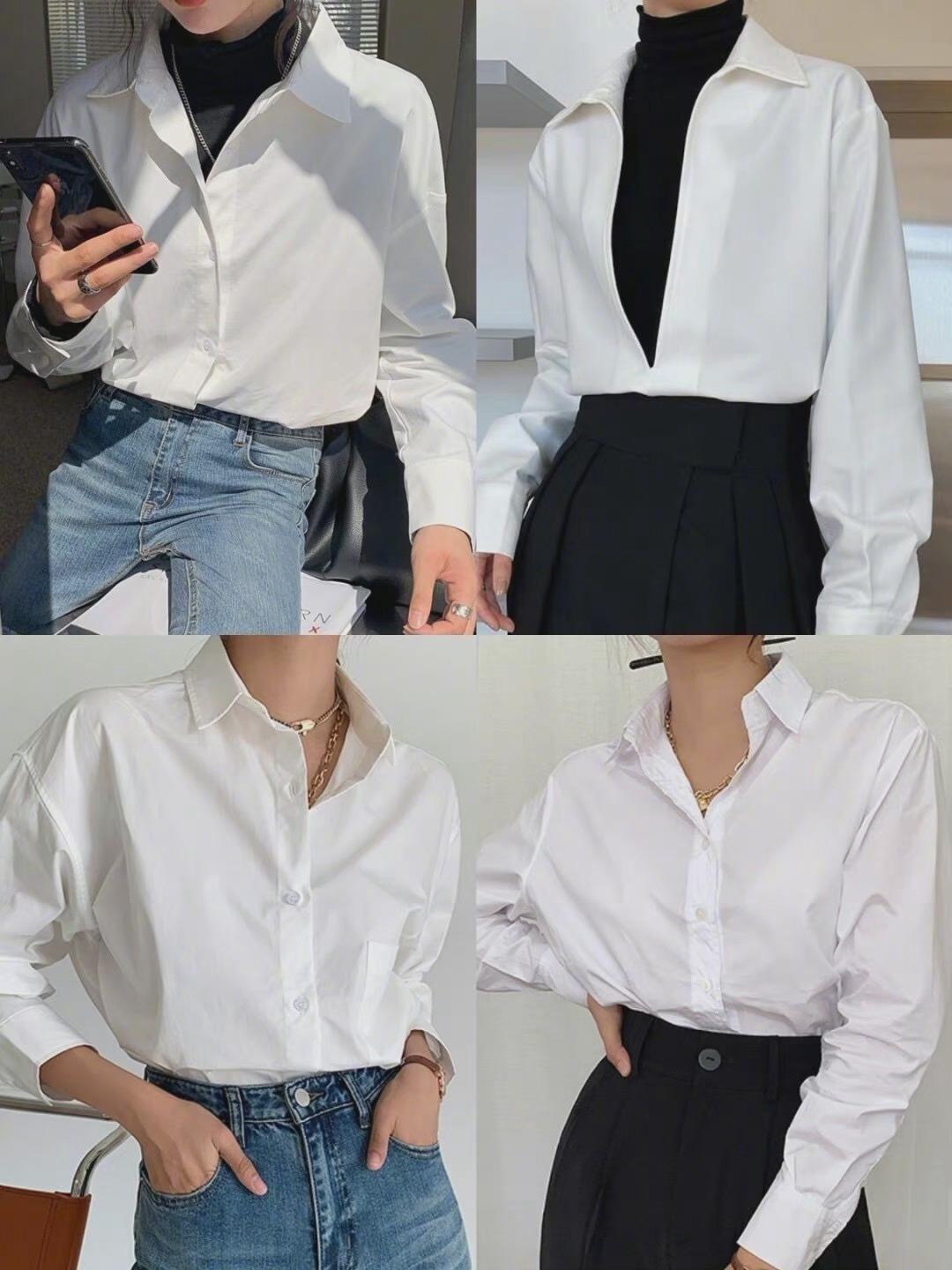 可纯可欲的白衬衫合集叠穿必备的春日必备单品
