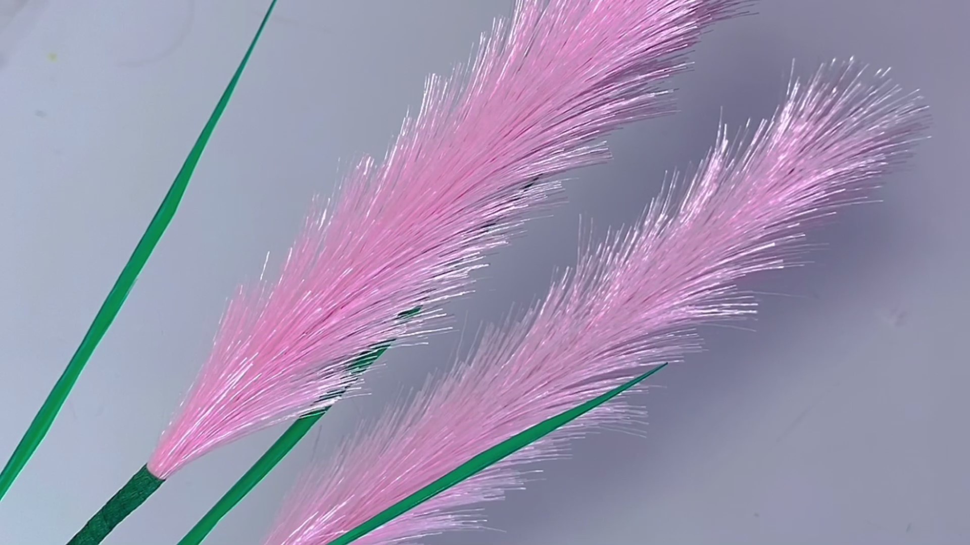 大爱,只需粉色丝带加绿色吸管,就可以还你一束粉嫩嫩的兔尾巴草