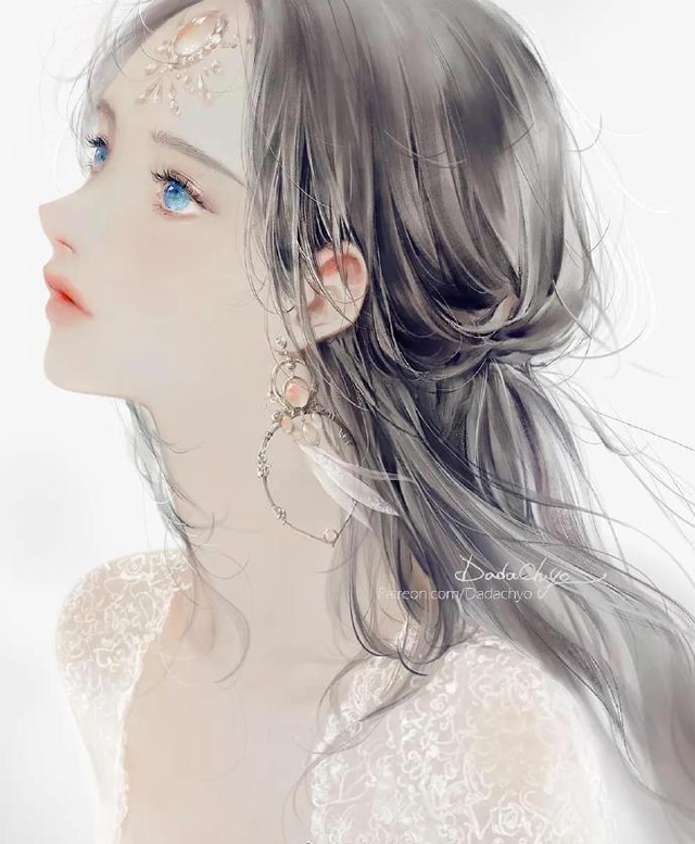韩国插画师的这组精美少女手绘插画,真清新