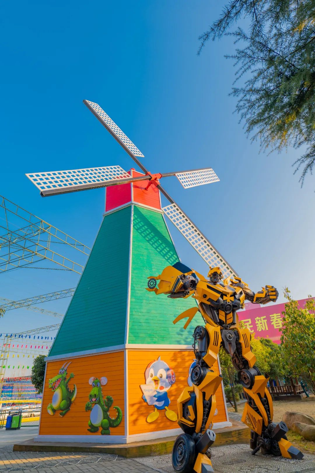 邓州开车一小时就能到的桃源盛境七彩滑道激情摩托恐龙园童趣园