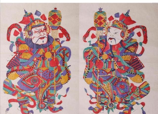 各地春节民俗有差异:四大门神指哪几位神人?什么时候贴春联?|中国古版年画珍本|春联|门神_新浪新闻