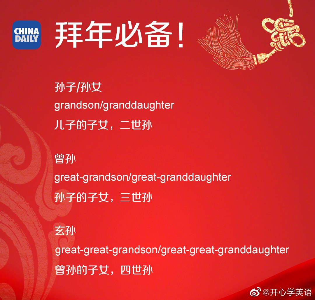 亲戚的英文称谓,快来学一下吧! ～|英语_新浪新闻