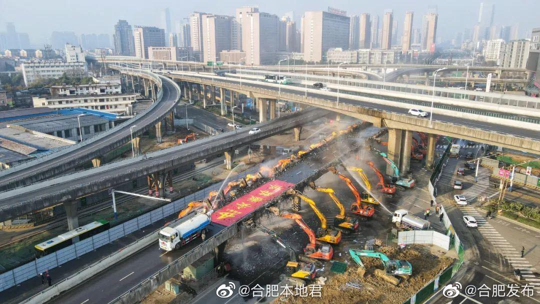 大年初二,合肥南二环改造现场,超燃!