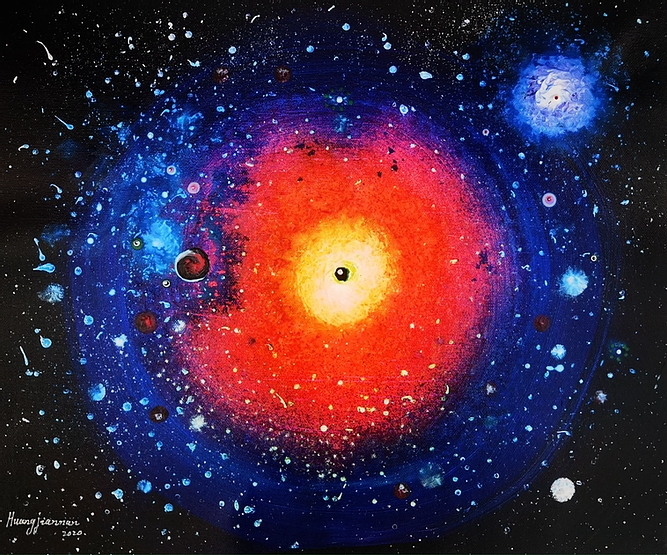 黄建南油画新作《银河系》.