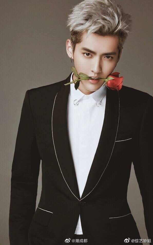 一组男明星玫瑰花大片祝大家情人节快乐:吴亦凡