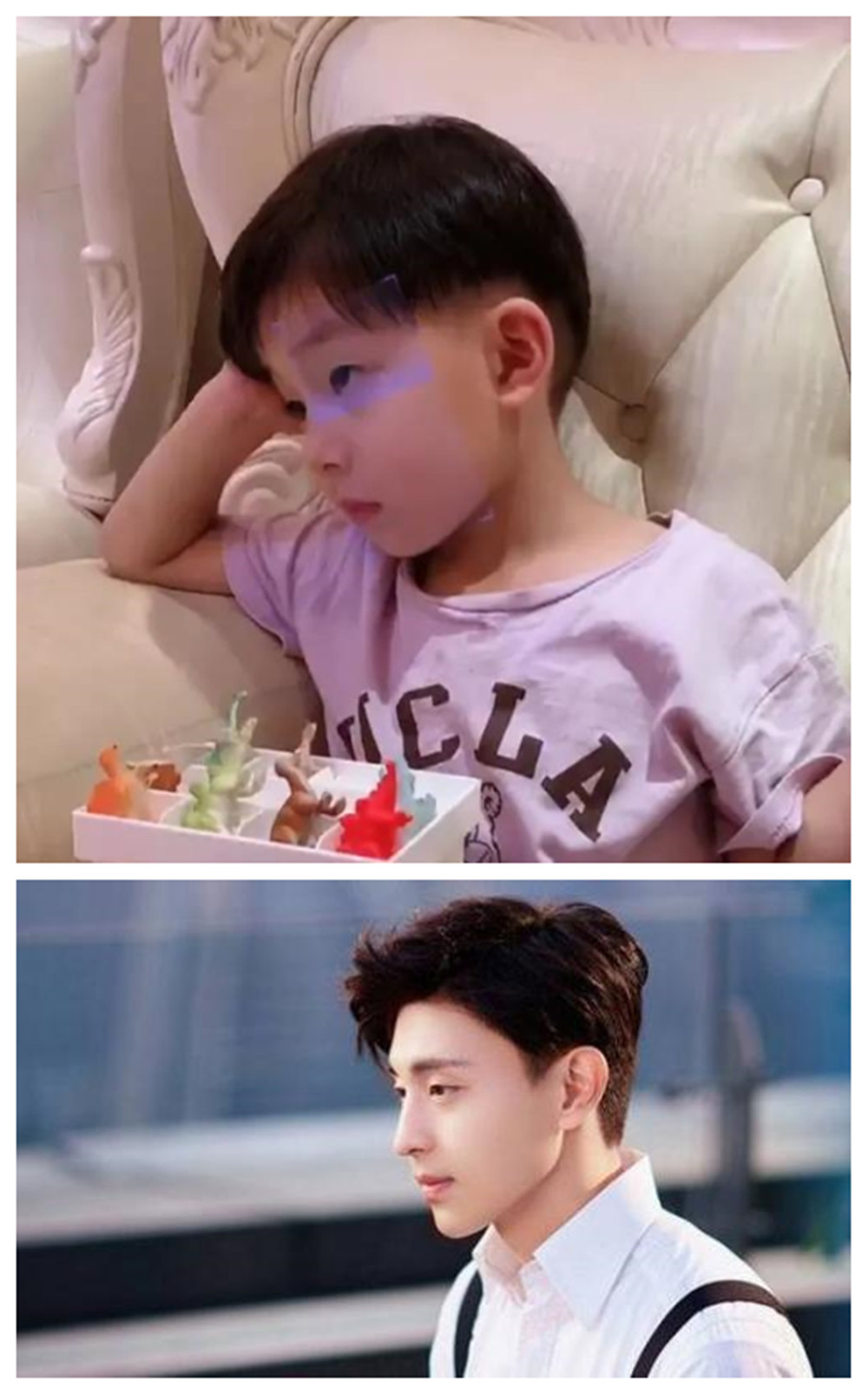 萌娃和邓伦撞脸意外走红侧脸宛如缩小版天生明星脸