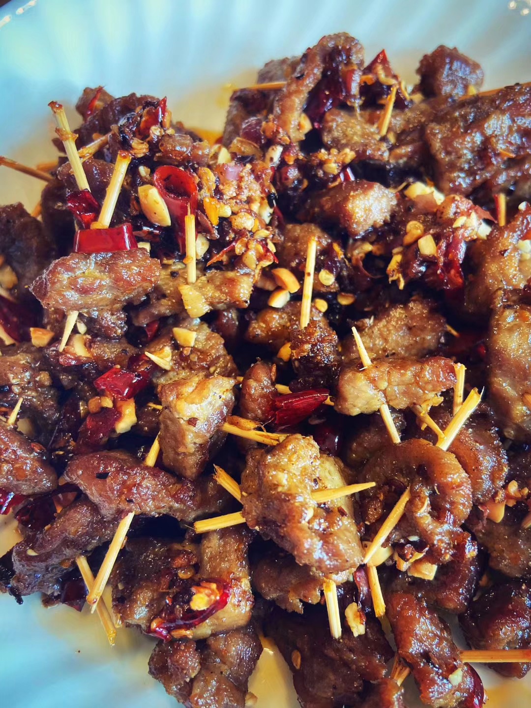 牙签肉的做法配方香辣入味简直太好吃了