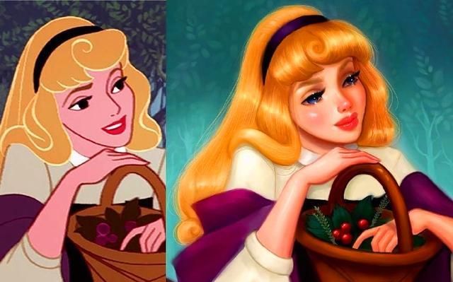 当迪士尼公主也p图爱丽儿美艳动人不过还是原图比较有味道