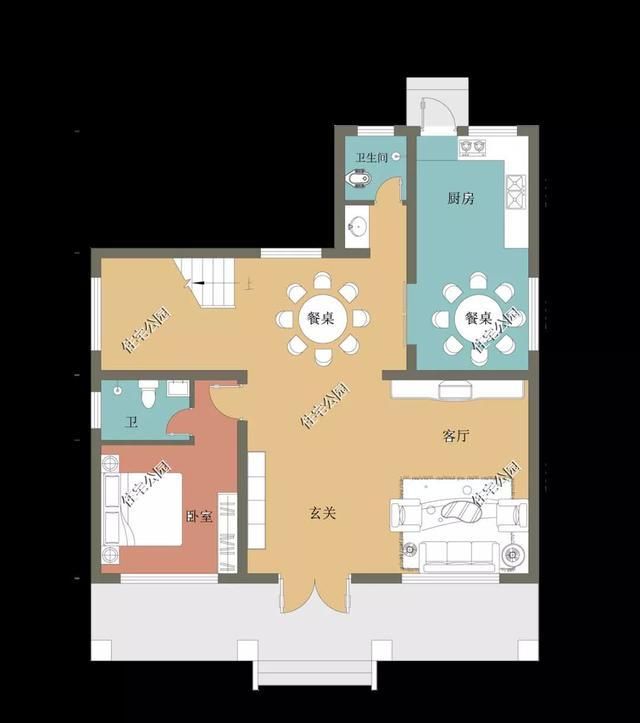 10x11米新中式别墅7室2厅通透宽敞采光好