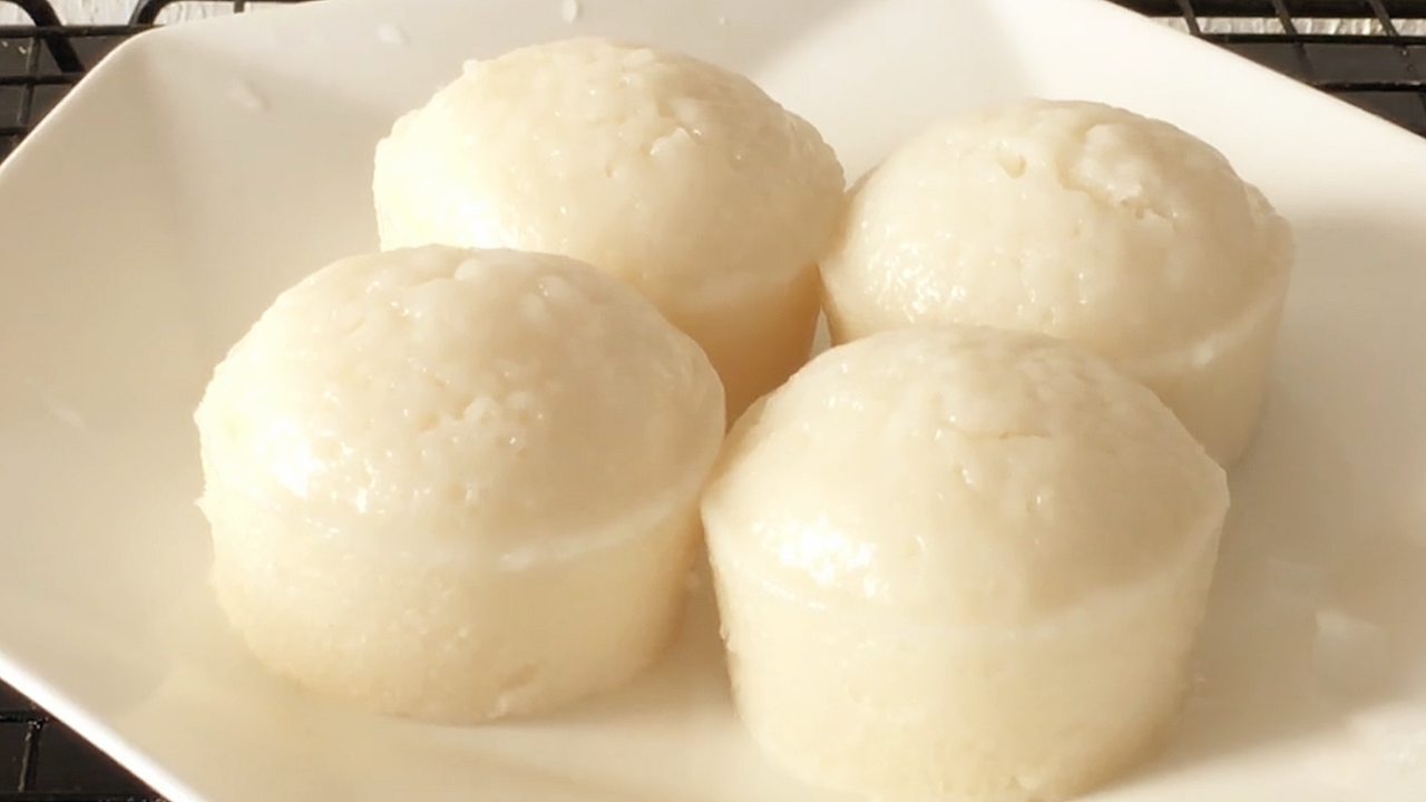 大米糕正确做法,不加面粉,不加泡打粉,香甜软糯,比米饭好吃