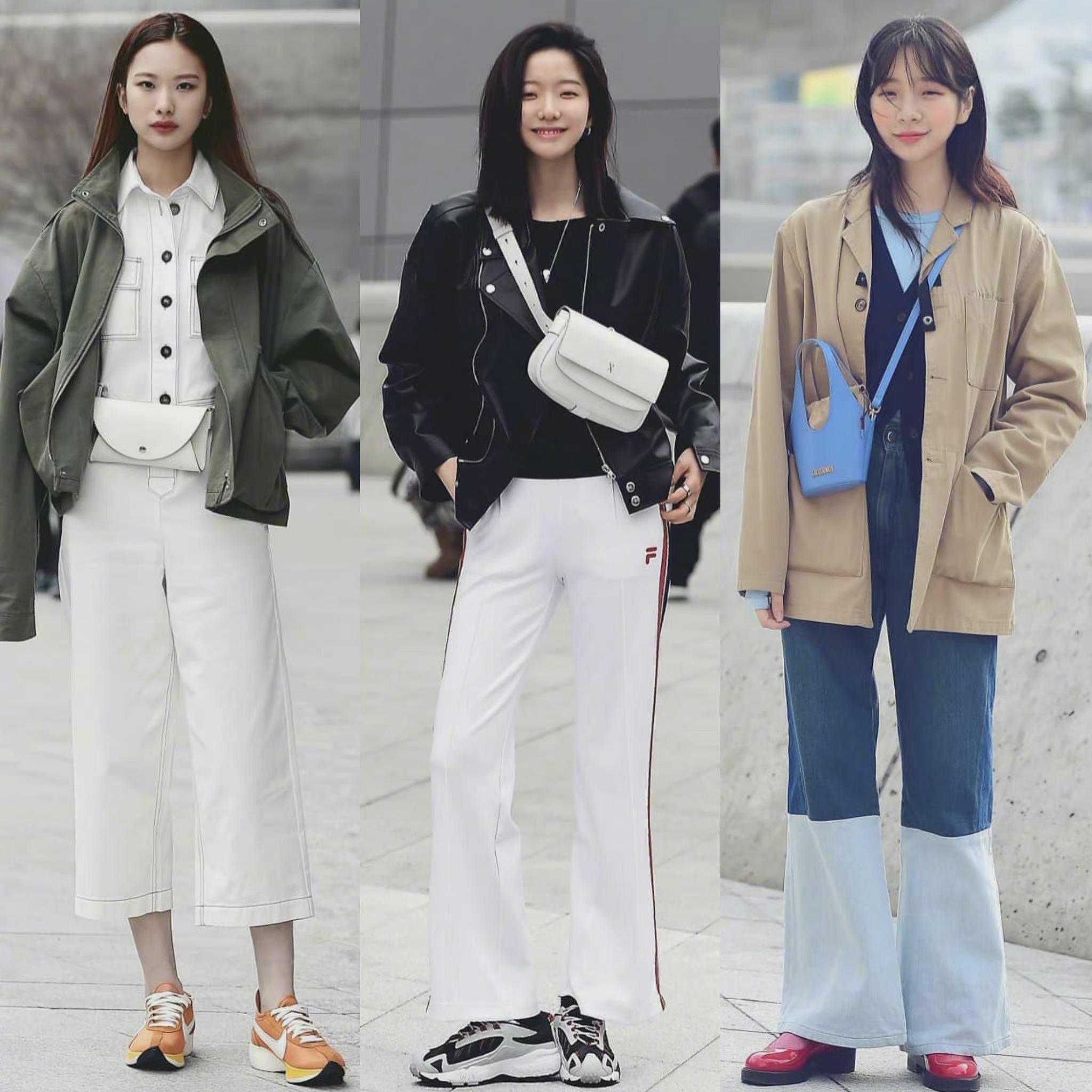 首尔街拍韩国女孩出街时髦穿搭