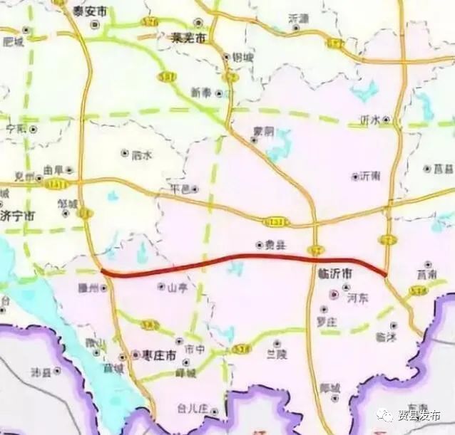 临沂至滕州段高速公路项目路线方案起点位于长深高速临沂东河东互通