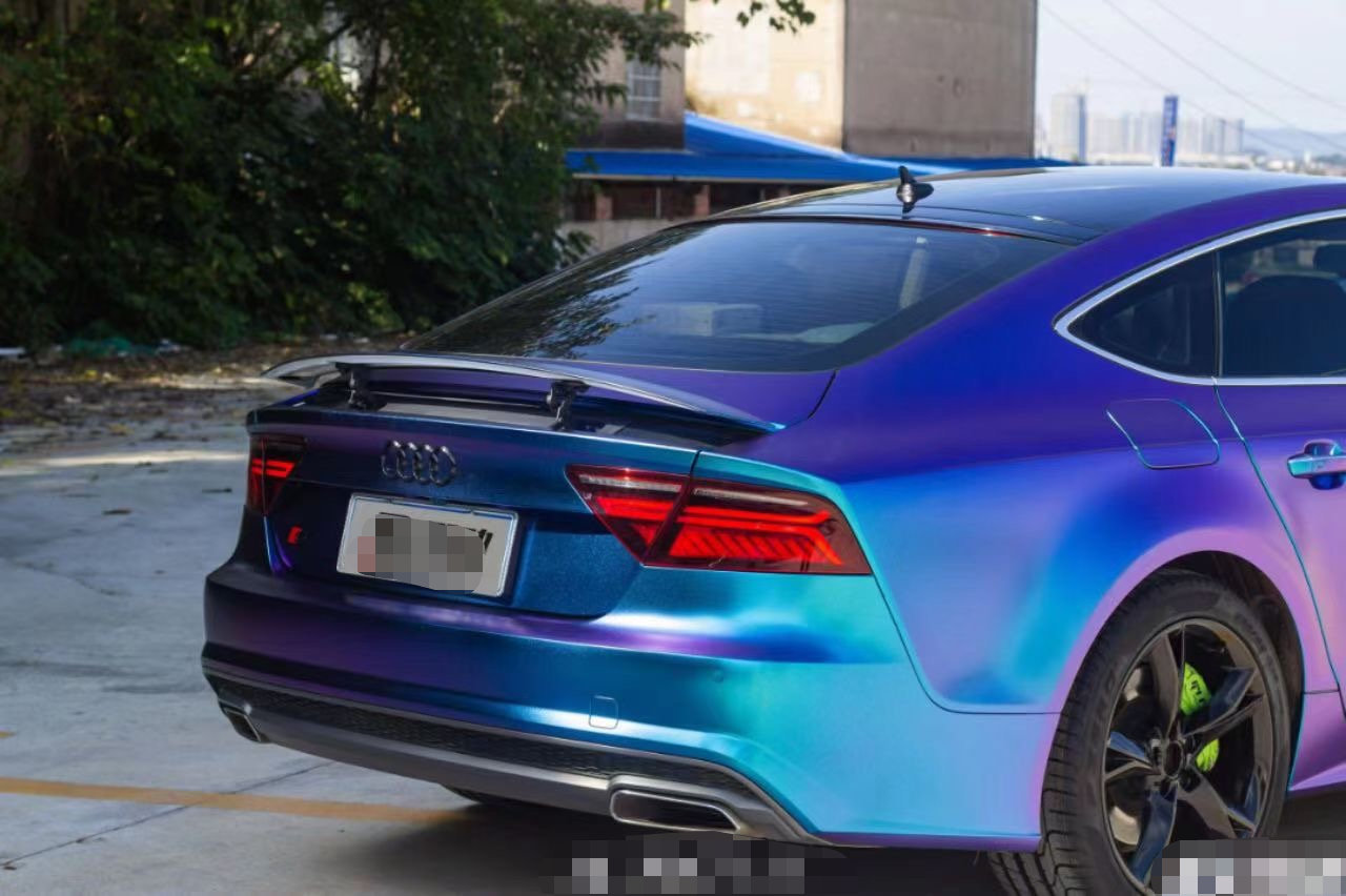 奥迪a7改色紫魅蓝 看着仙气十足