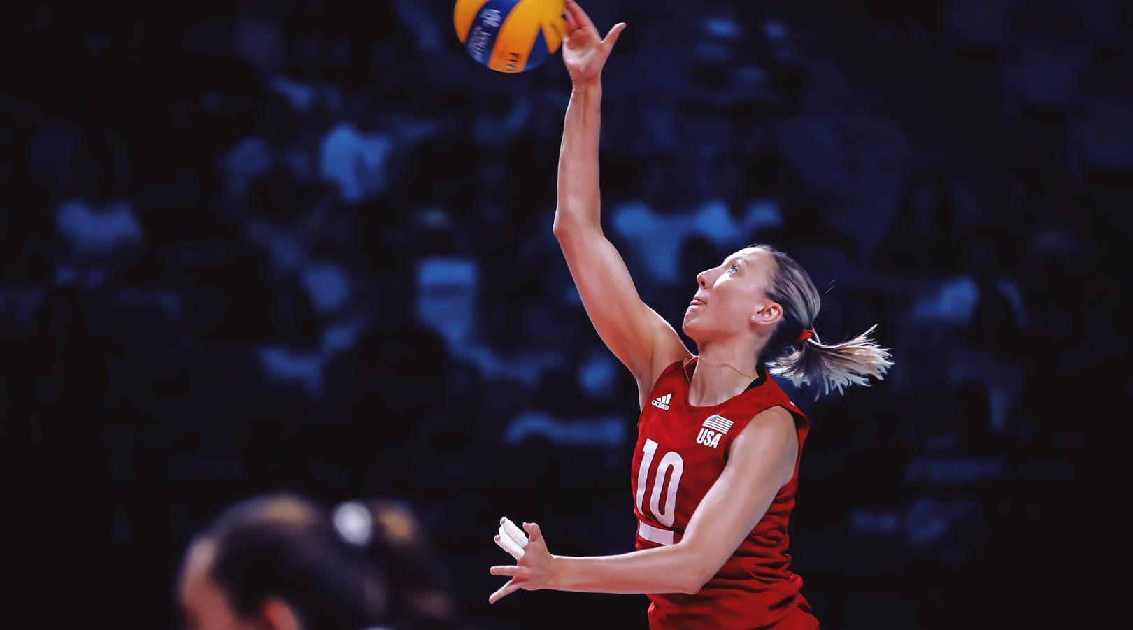 美国女排名将拉尔森比赛集锦