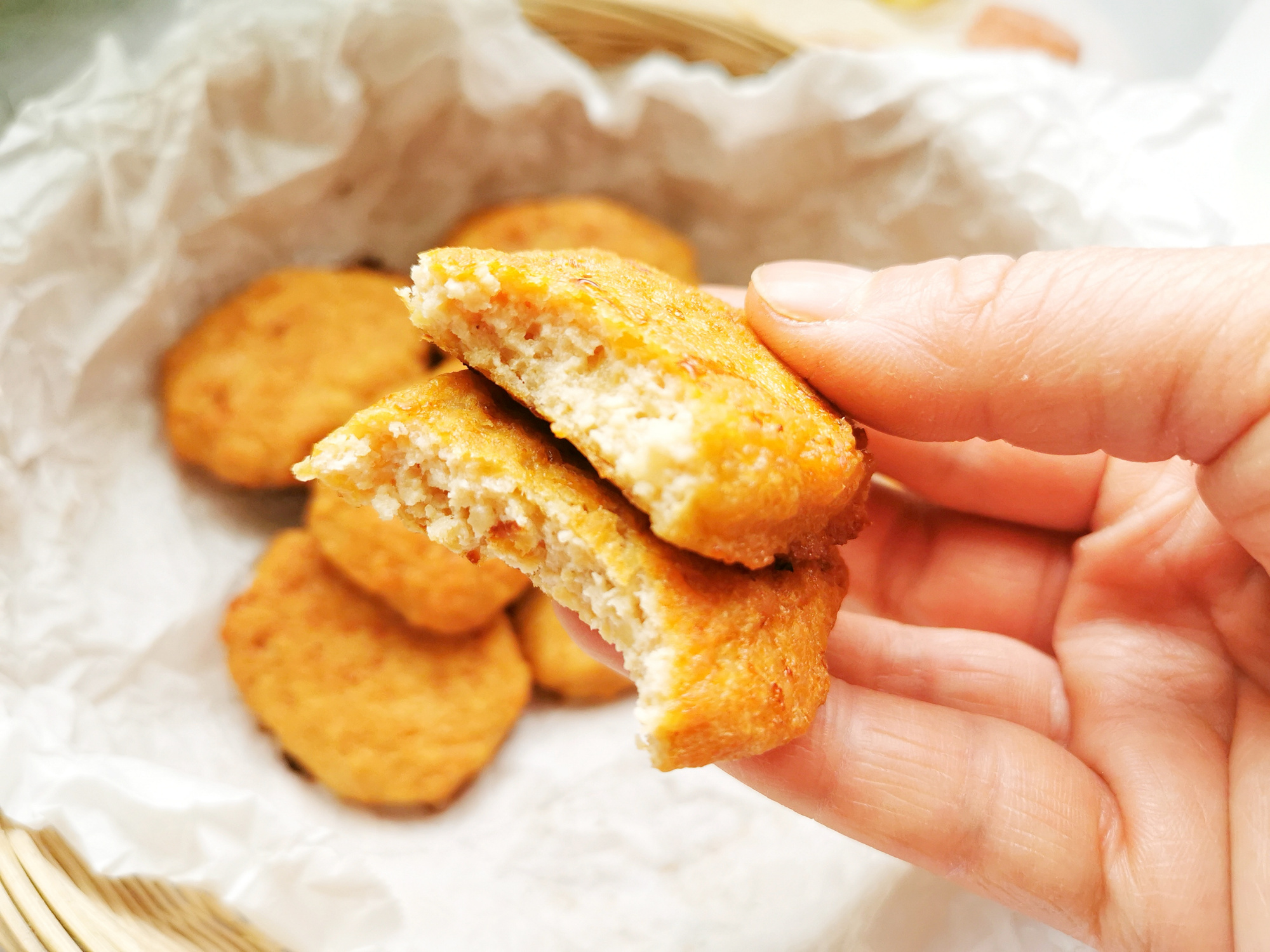 1块鸡肉1个土豆,自制低脂麦乐鸡块,无需油炸,比麦当劳的好吃