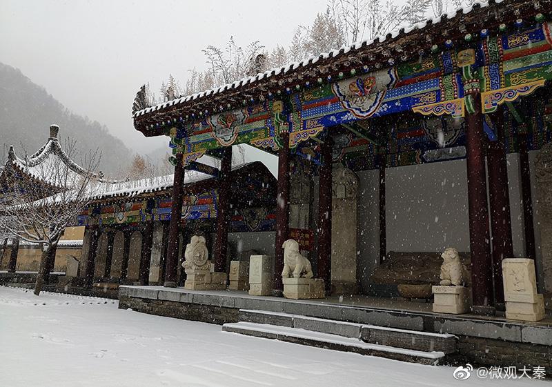 西安周至老县城的雪景