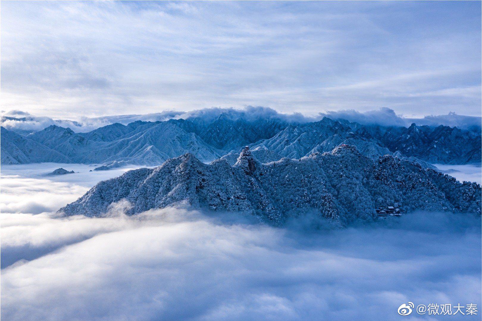 雪后秦岭终南山美如仙境秦岭终南山星轨美如梦幻 - 淘金网