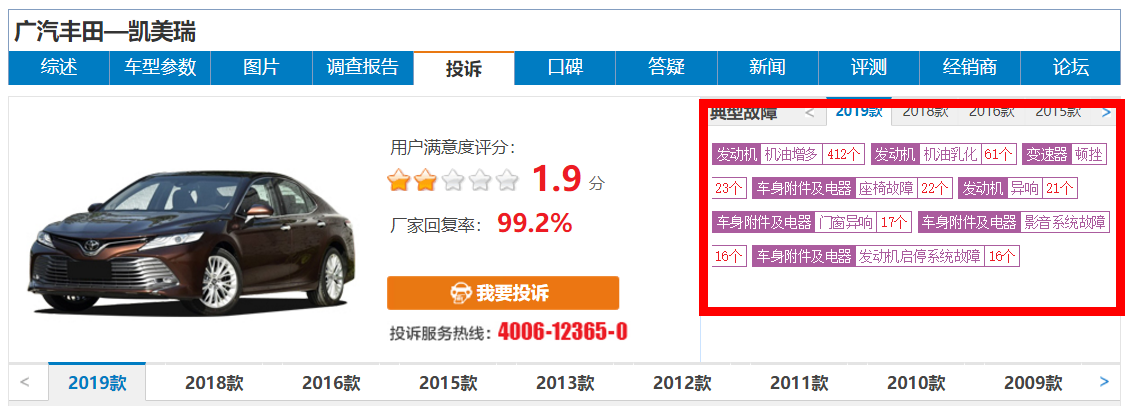 图为凯美瑞2019款2.0G豪华版车主投诉的下摆臂连杆位置生锈照片