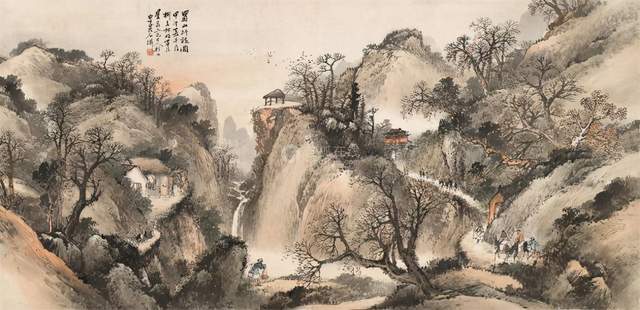 海派艺术家大家吴石仙经典水墨山水画作品欣赏