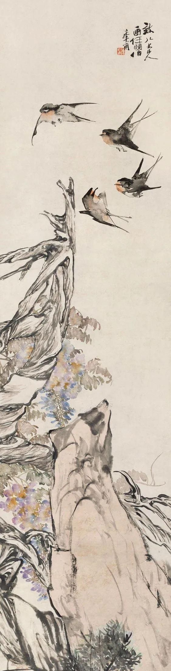 任伯年的春燕飞来了,动感传神|任伯年|飞燕|燕子_新浪新闻