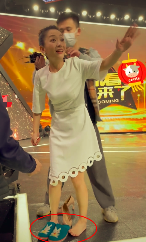 主持人王芳太敬业!累到走路打颤直不起腰,换鞋需要三人帮忙