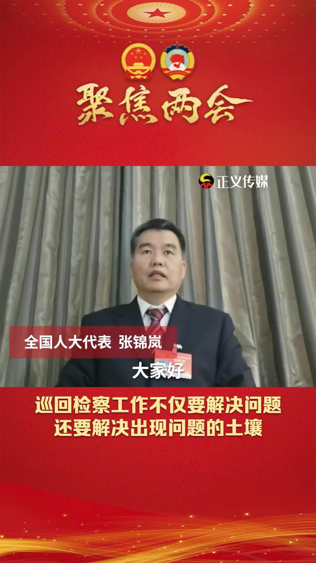 张锦岚代表:巡回检察工作不仅要解决问题,还要解决出现问题的土壤