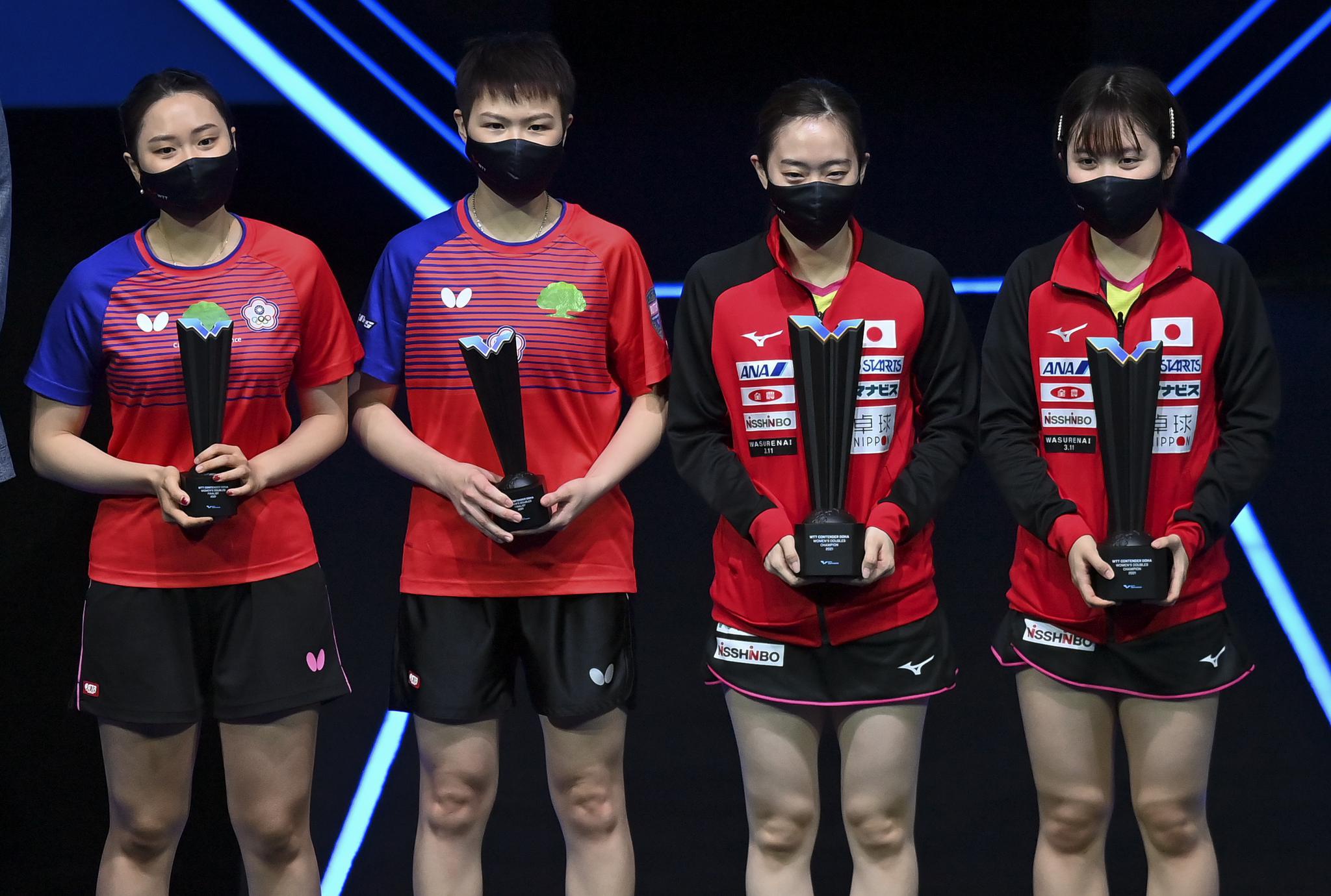 乒乓球多哈wtt挑战赛石川佳纯平野美宇女双夺冠