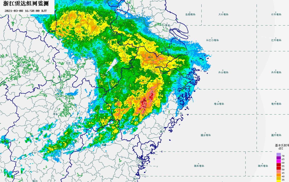 雷达天气实况图华东图片