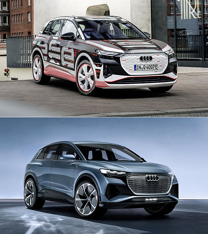 奥迪q4电动车内外观公开让modely感到压力