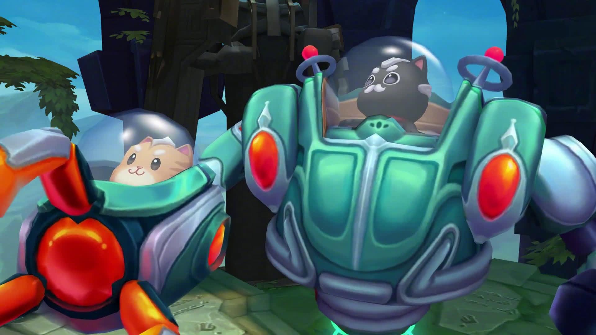 太空律动布里茨皮肤正脸 这个小猫咪也太可爱了