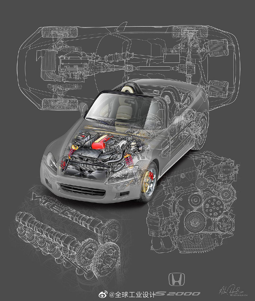 本田s2000技术剖面图-新浪汽车