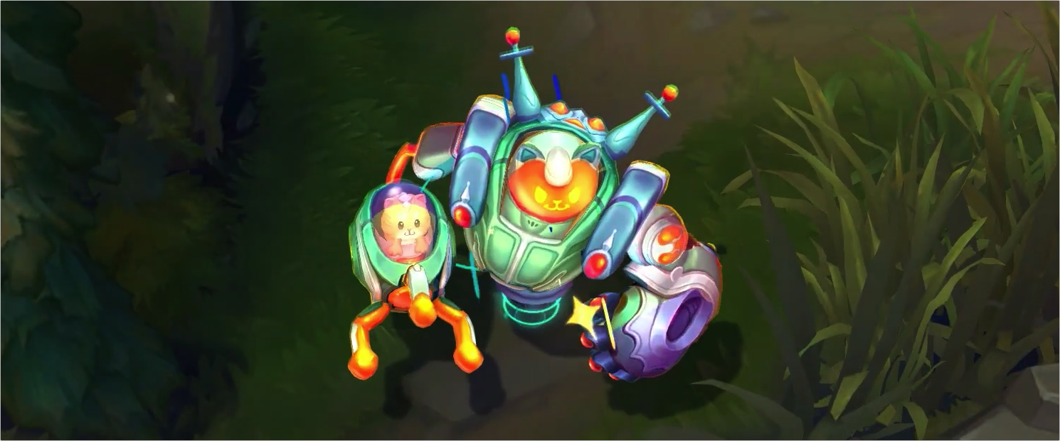 lol机器人太空律动皮肤评测造型可爱又独特技能特效满分